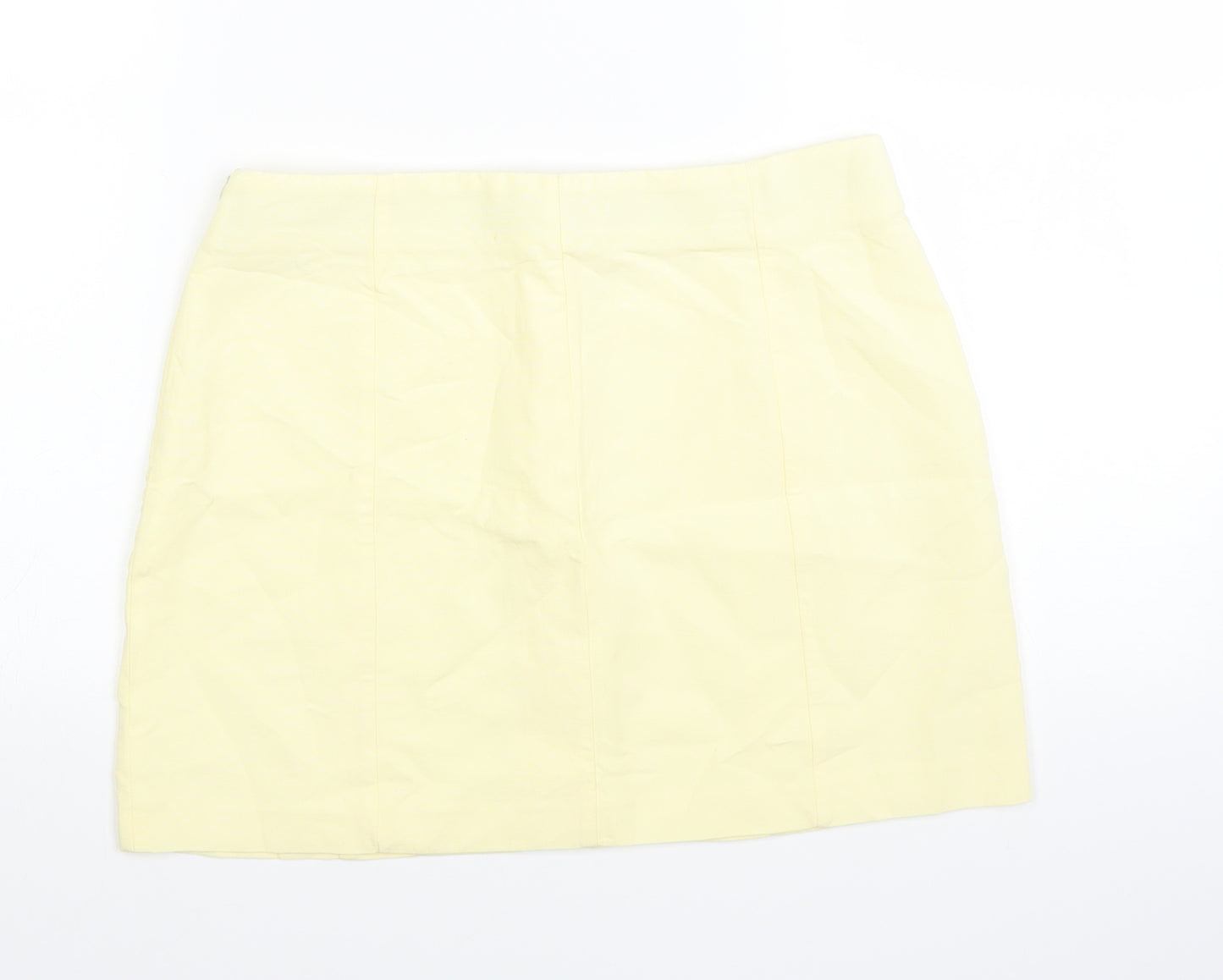 Zara Womens Yellow   A-Line Skirt Size S