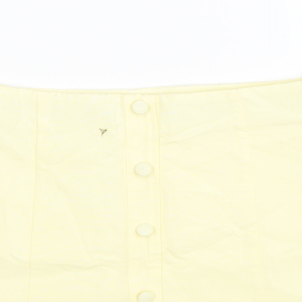 Zara Womens Yellow   A-Line Skirt Size S