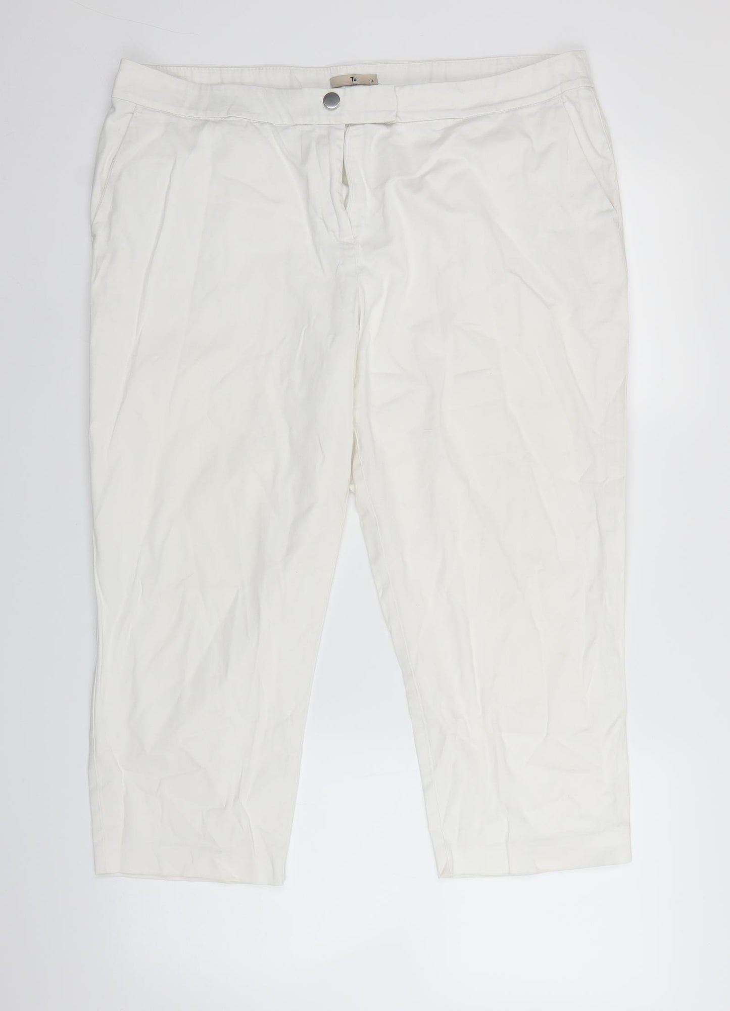 TU Womens White   Bermuda Shorts Size 16