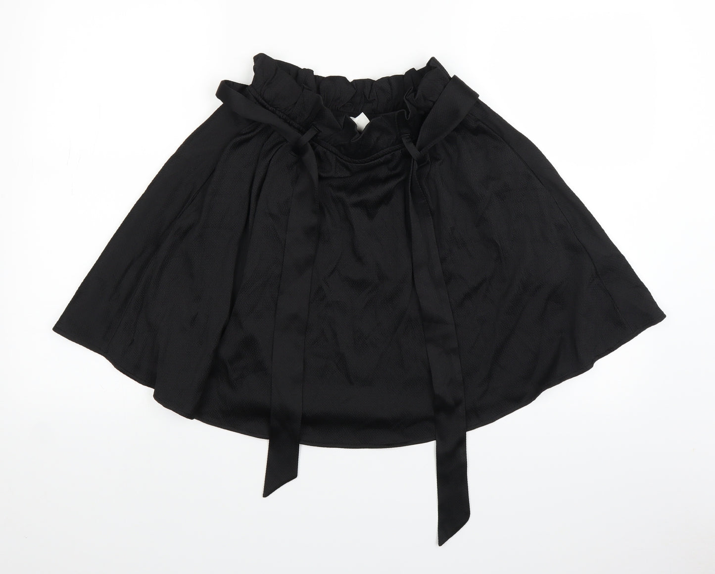 H&M Womens Black   A-Line Skirt Size 10  - belted