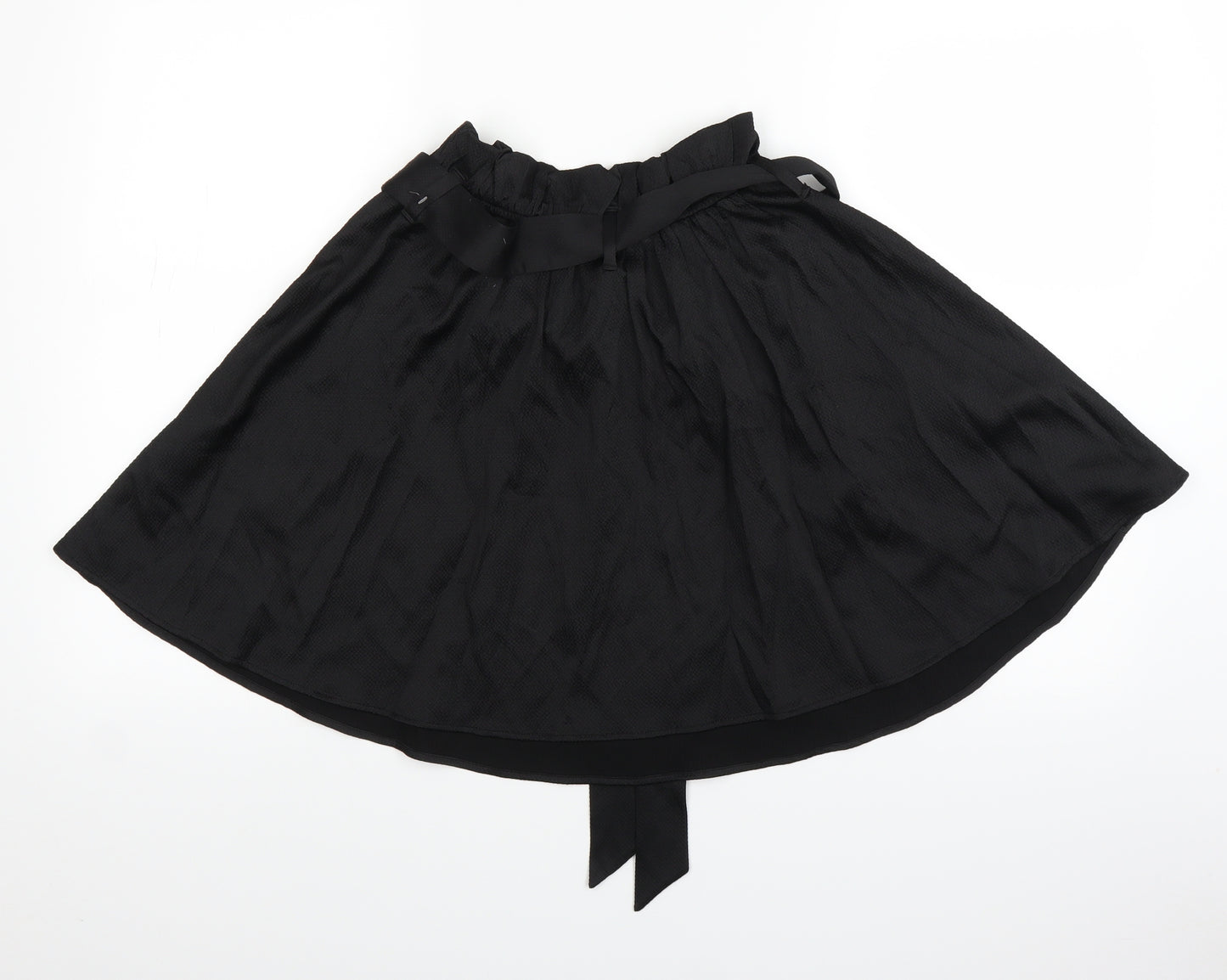 H&M Womens Black   A-Line Skirt Size 10  - belted