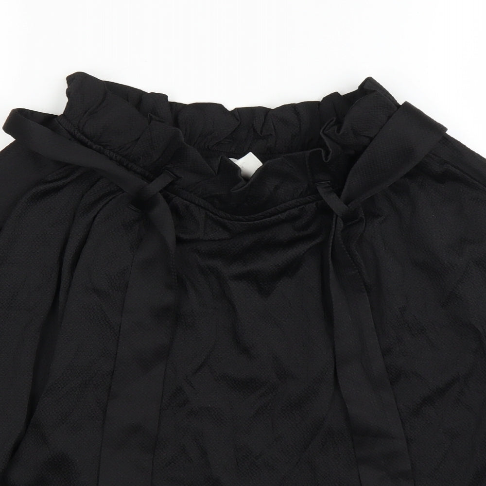 H&M Womens Black   A-Line Skirt Size 10  - belted