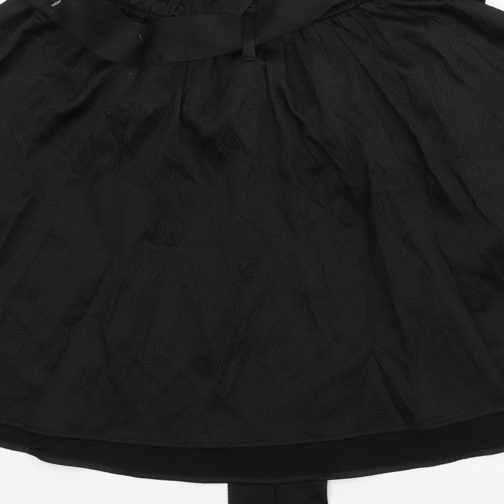 H&M Womens Black   A-Line Skirt Size 10  - belted