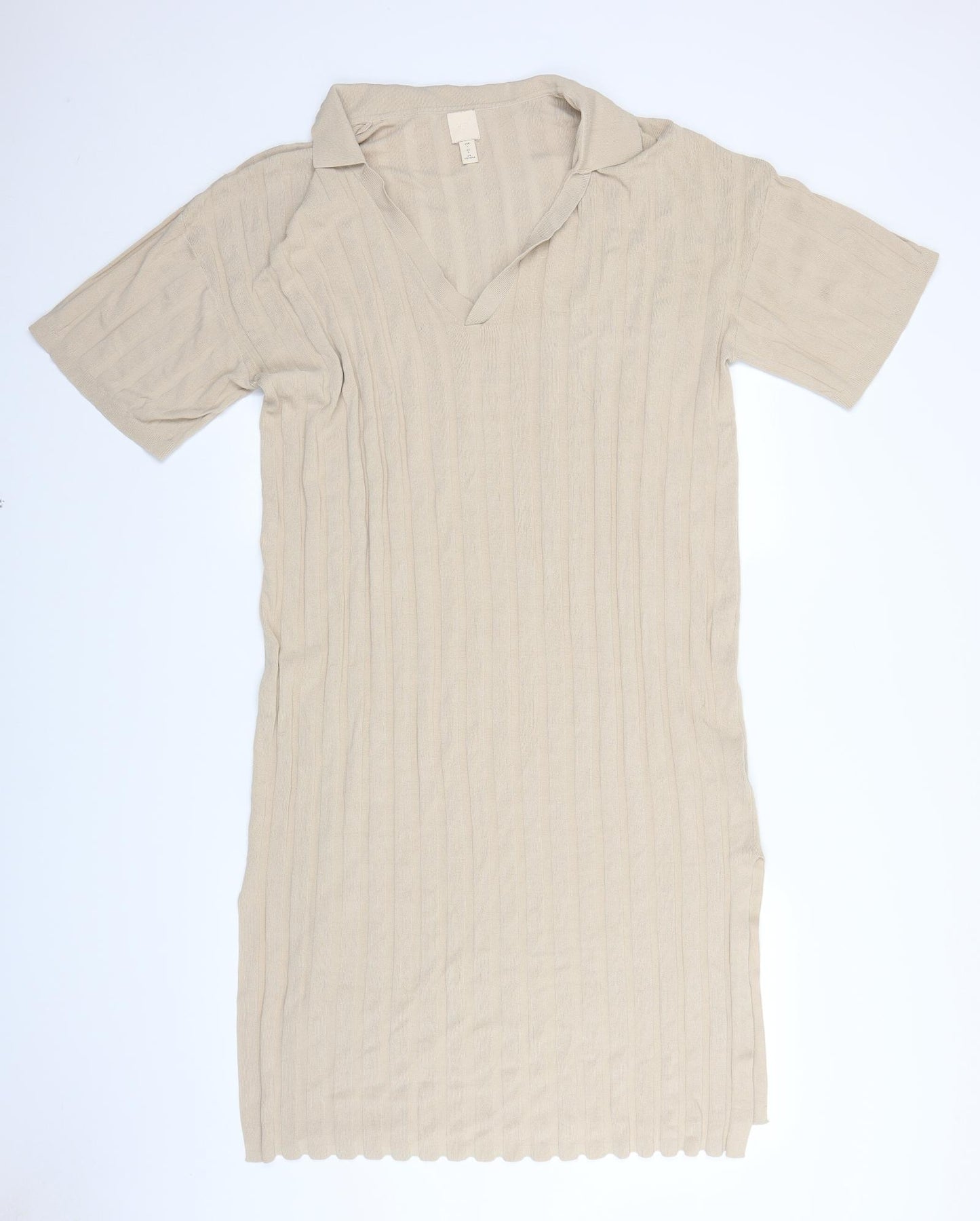 H&M Womens Beige   T-Shirt Dress  Size L