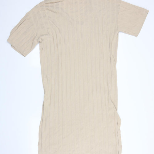 H&M Womens Beige   T-Shirt Dress  Size L