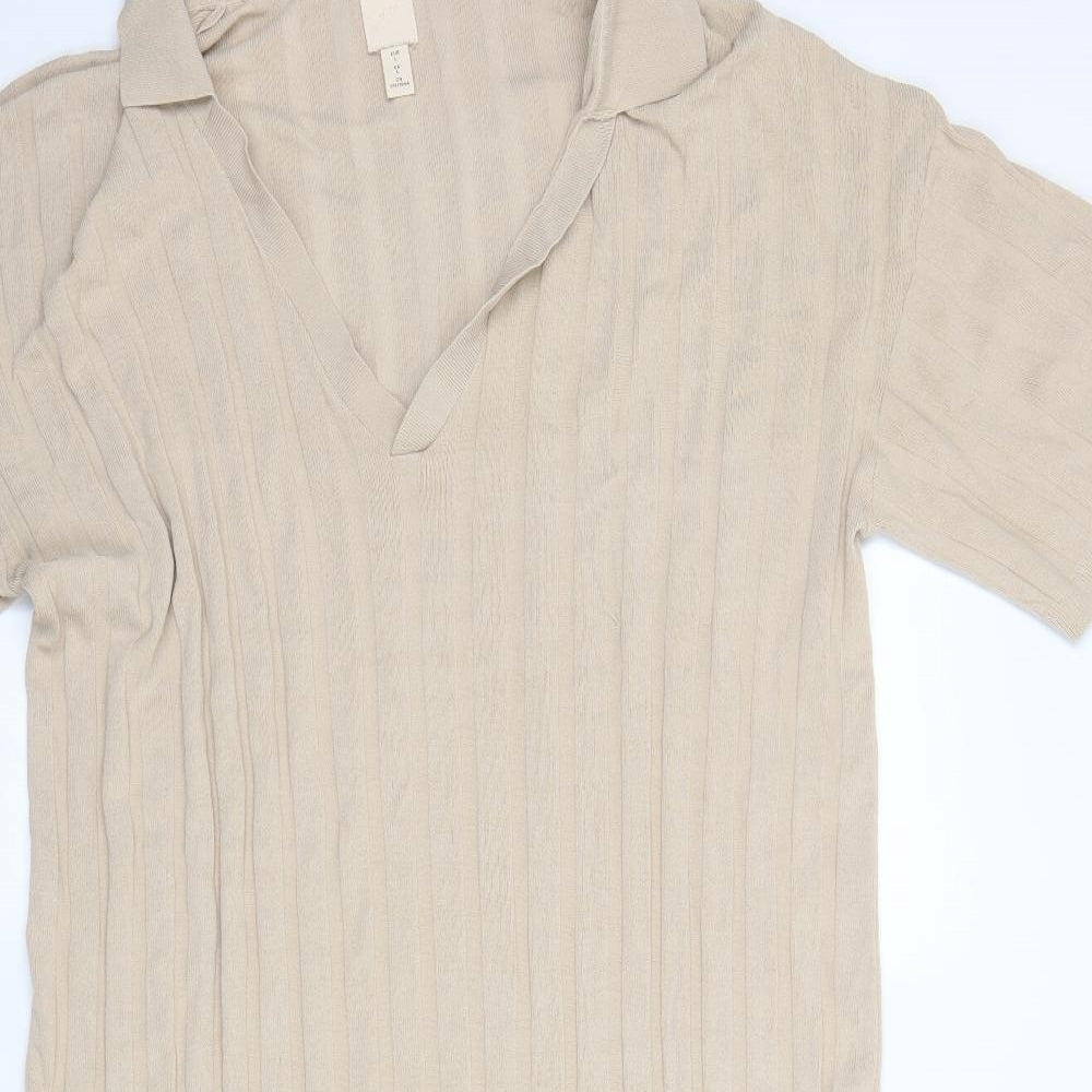 H&M Womens Beige   T-Shirt Dress  Size L