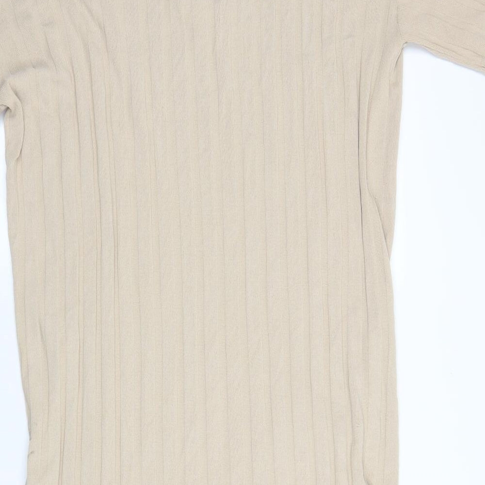 H&M Womens Beige   T-Shirt Dress  Size L