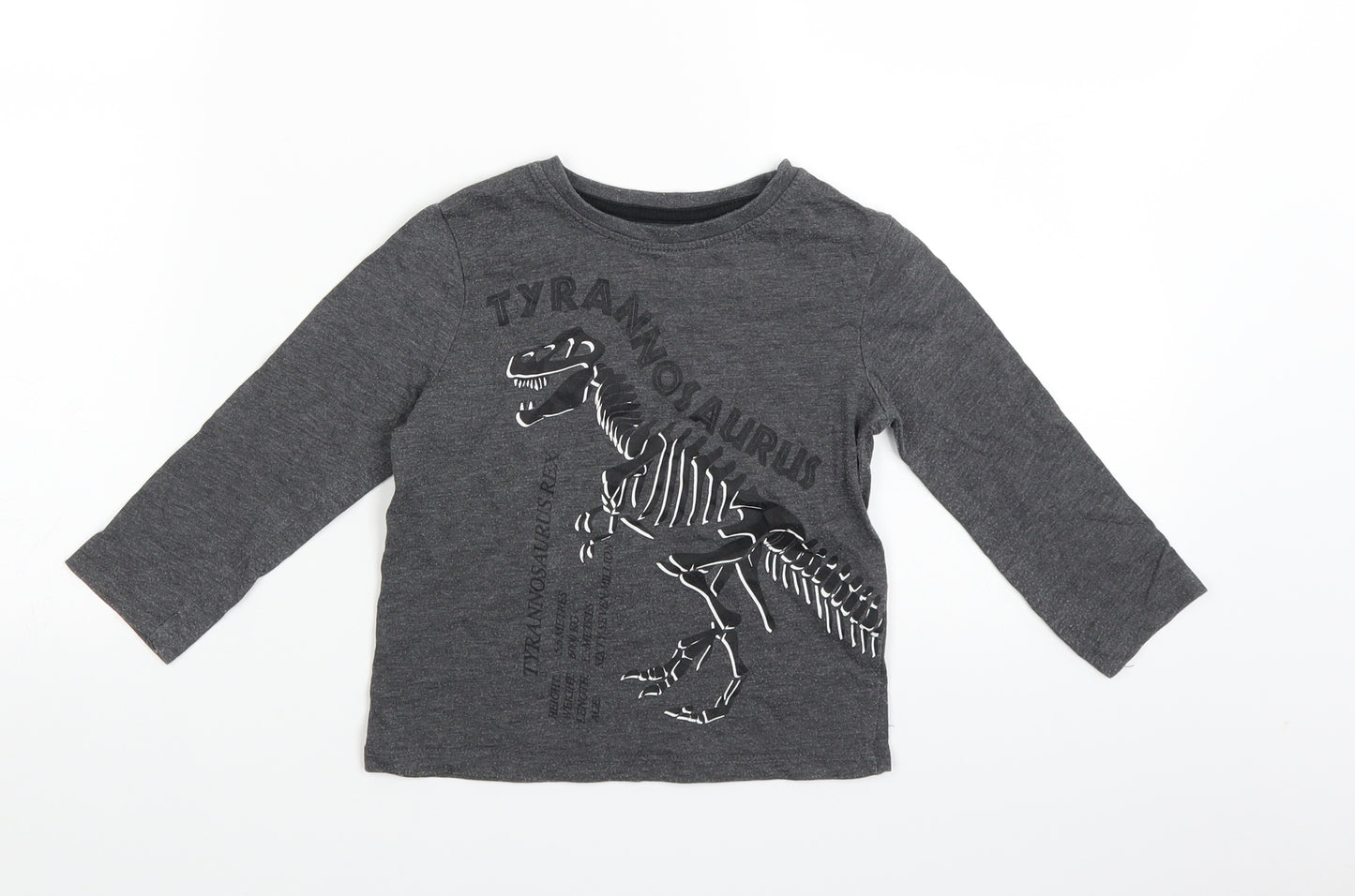 Primark Boys Grey   Basic T-Shirt Size 2-3 Years
