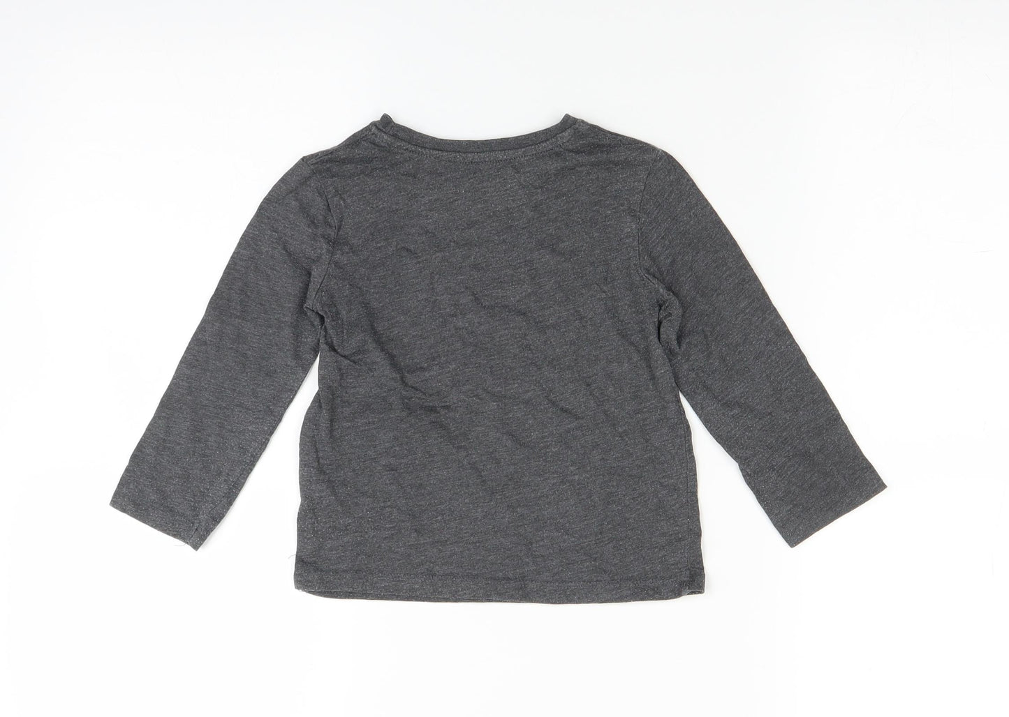 Primark Boys Grey   Basic T-Shirt Size 2-3 Years
