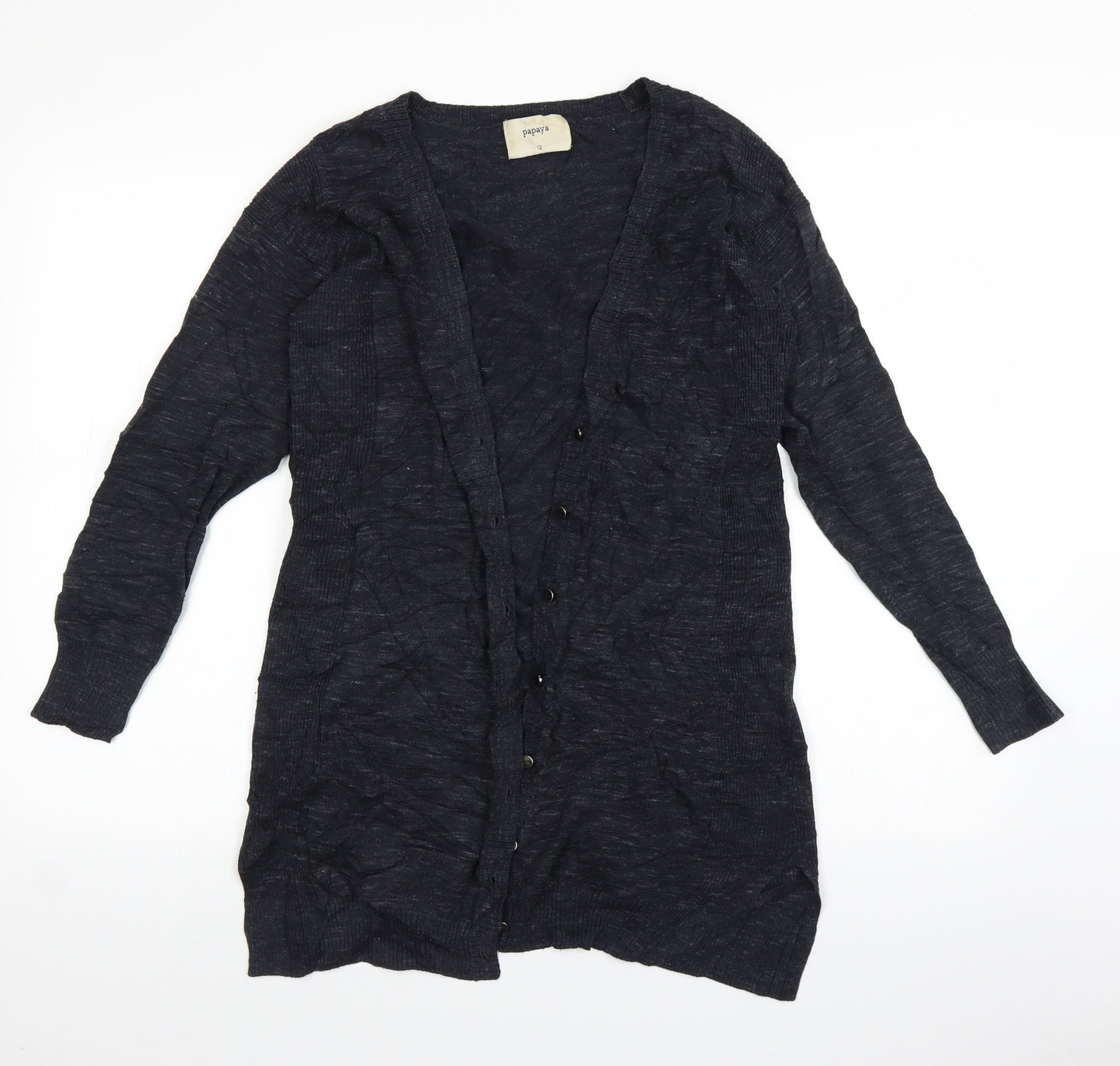 Papaya Womens Grey   Cardigan Jumper Size 12