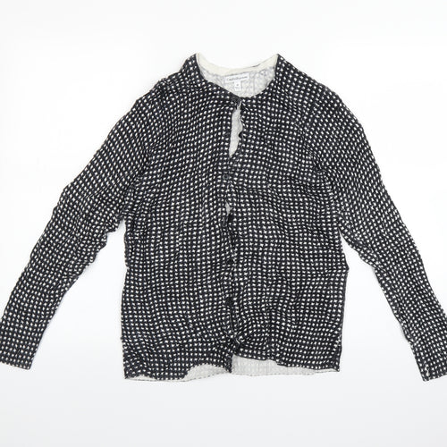 Croft & Barrow Womens Grey Polka Dot  Cardigan Jumper Size M