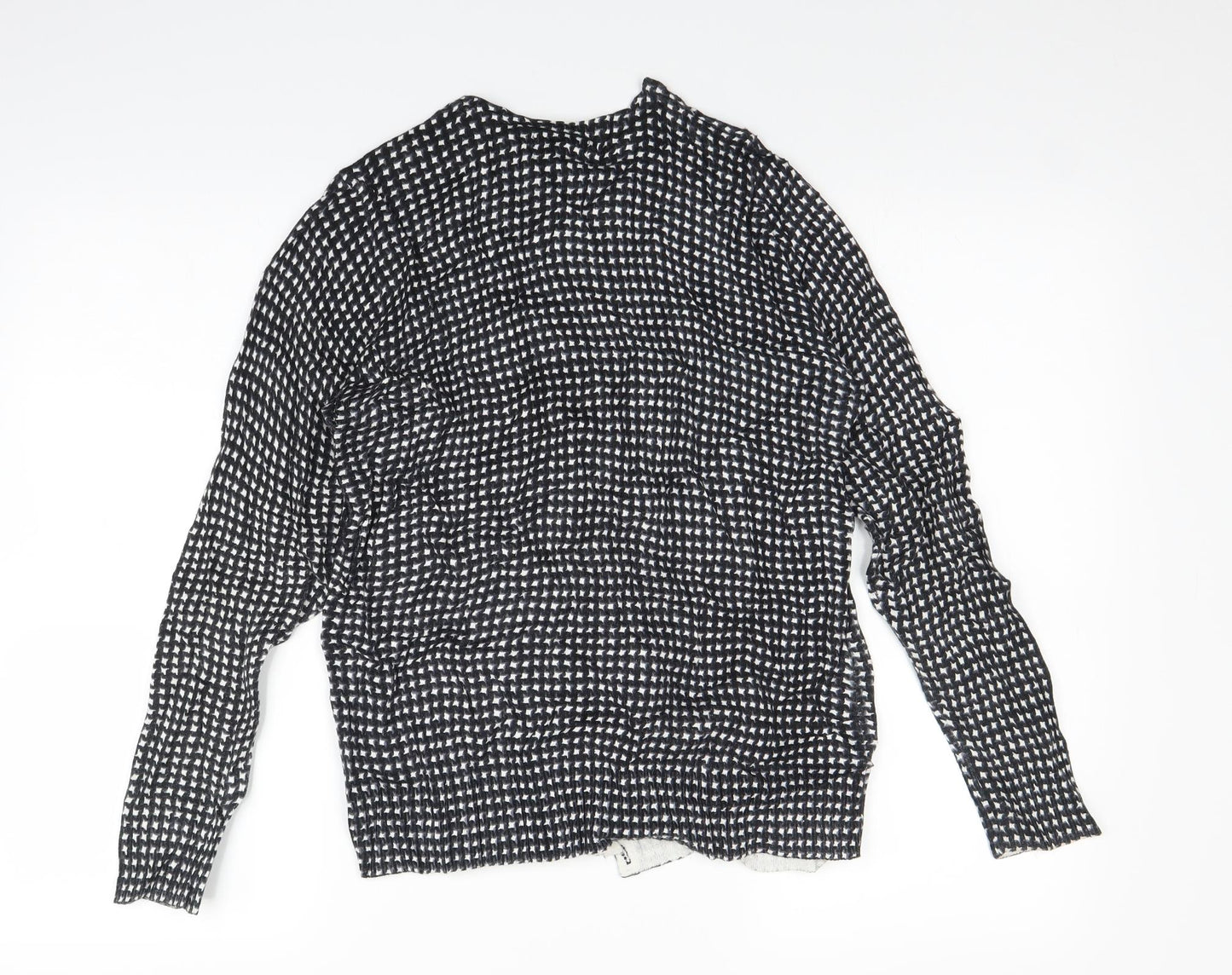 Croft & Barrow Womens Grey Polka Dot  Cardigan Jumper Size M