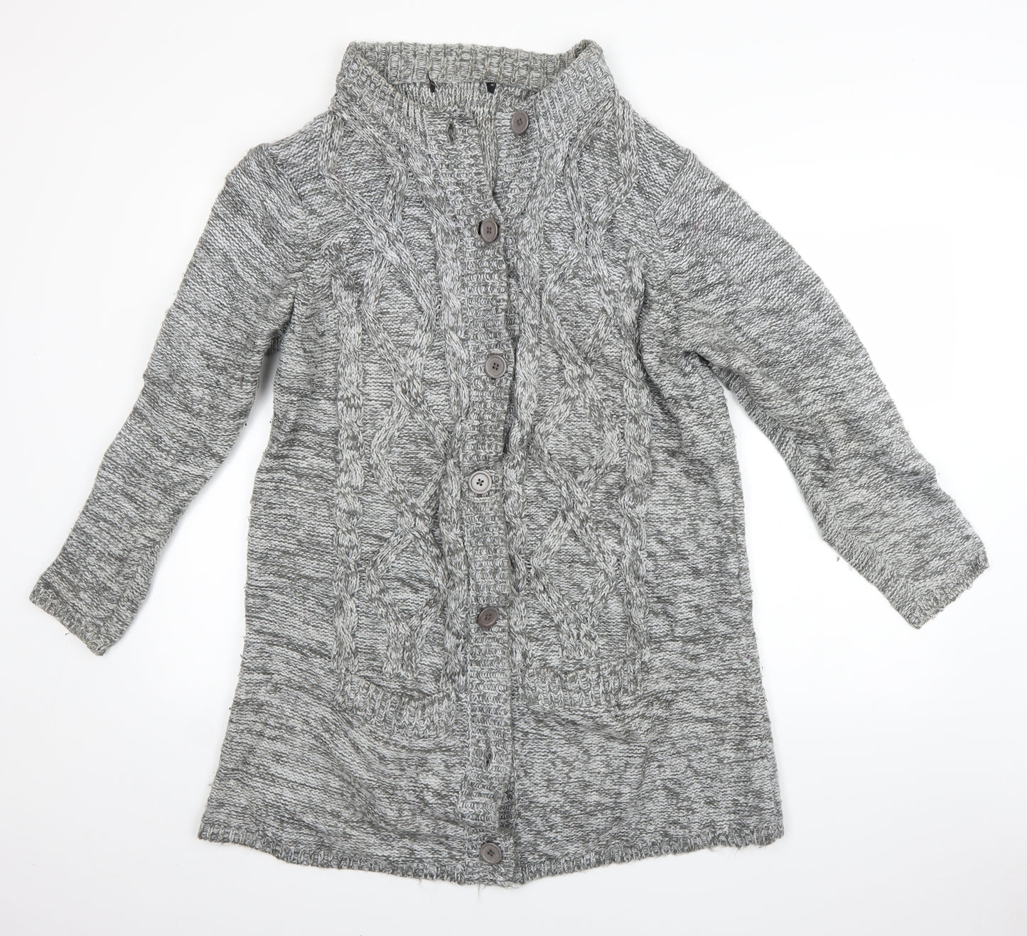 Preworn Womens Grey   Cardigan Jumper Size M