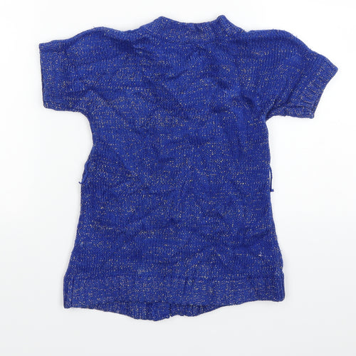 Pumpkin Patch Girls Blue   Cardigan Jumper Size 4 Years