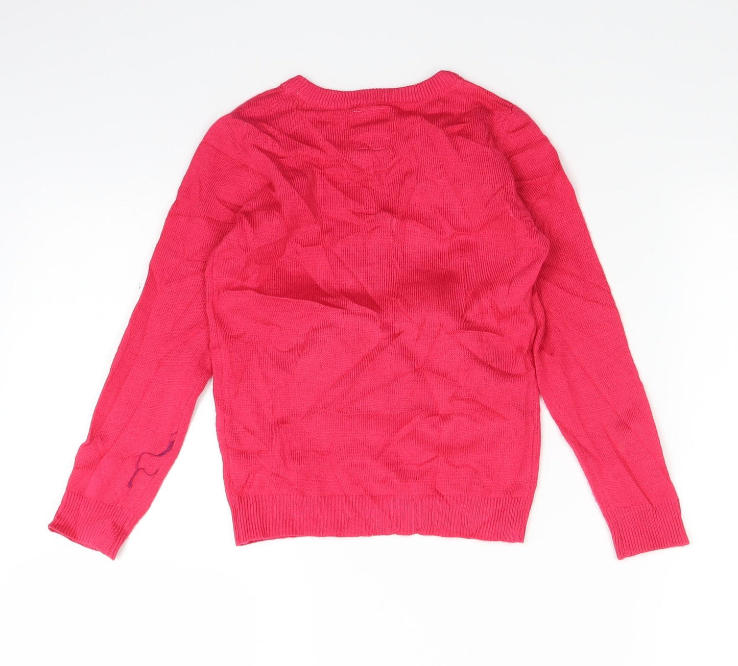 George Girls Pink   Pullover Jumper Size 4-5 Years  - christmas