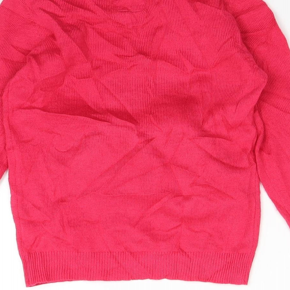 George Girls Pink   Pullover Jumper Size 4-5 Years  - christmas