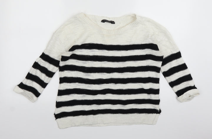 Dorothy Perkins Womens White Knit Pullover Jumper Size 10