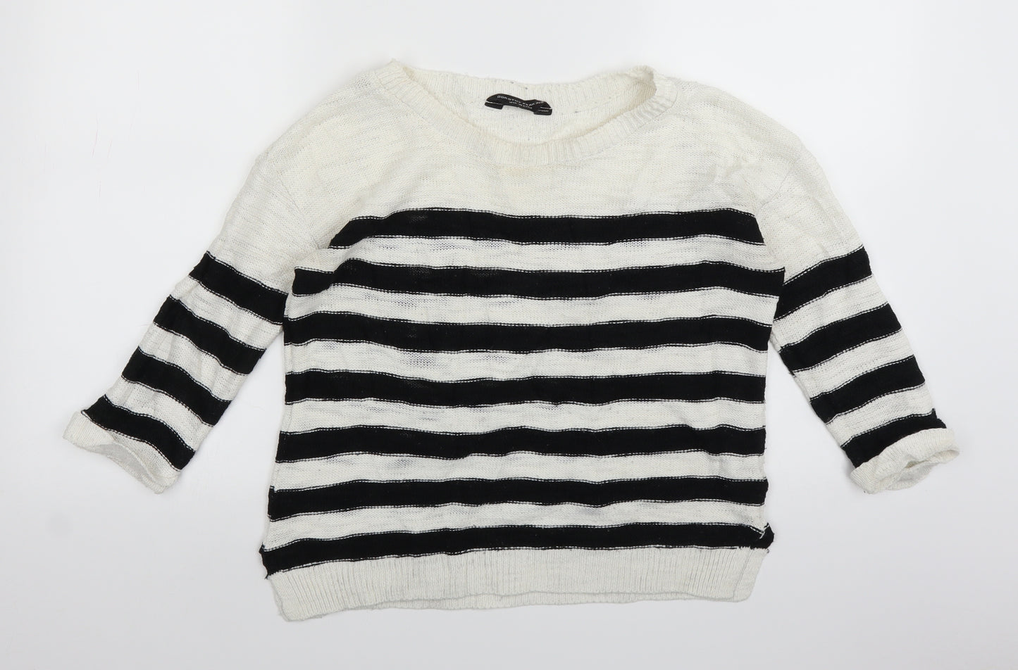 Dorothy Perkins Womens White  Knit Pullover Jumper Size 10