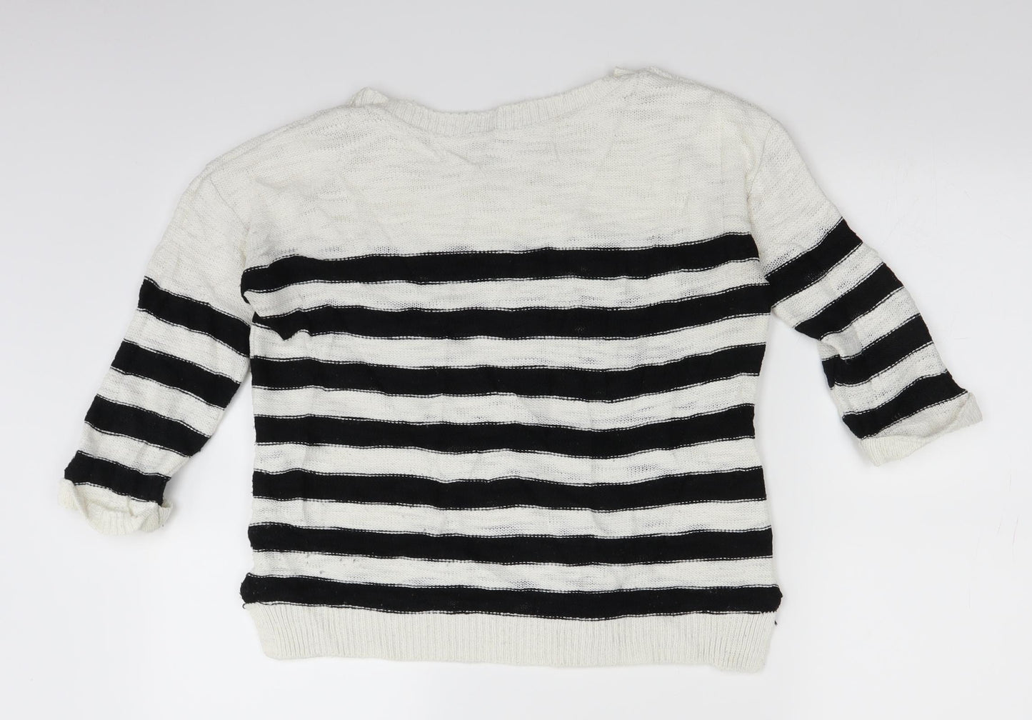 Dorothy Perkins Womens White  Knit Pullover Jumper Size 10