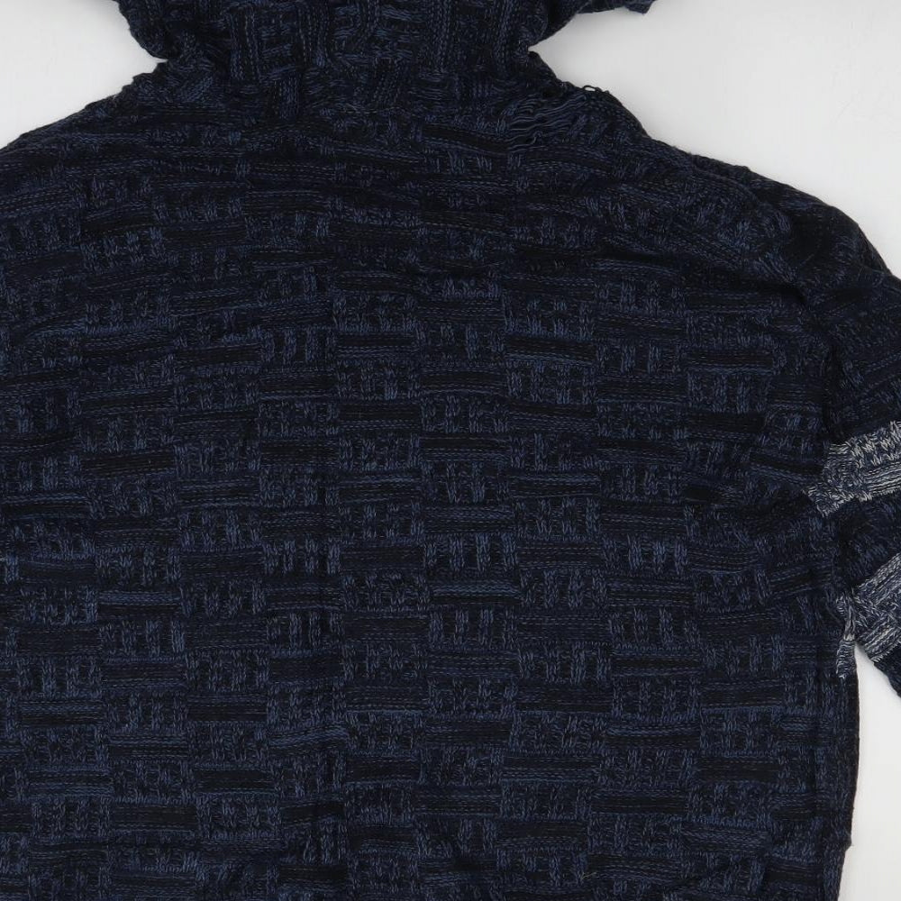 Preworn Mens Blue  Knit Pullover Hoodie Size 2XL