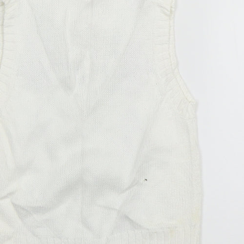 Gap Baby White Argyle/Diamond Knit Pullover Jumper Size 12-18 Months