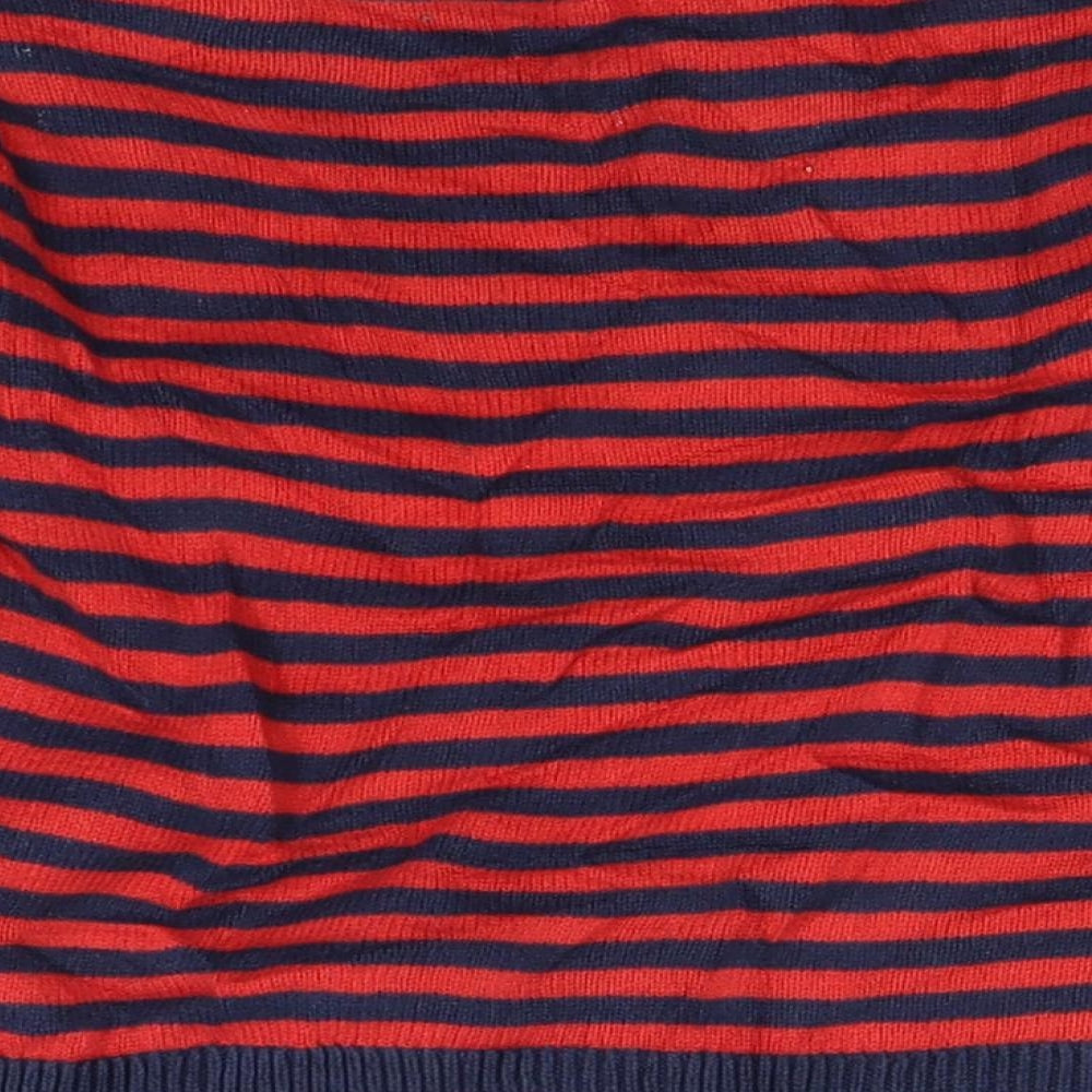F&F Boys Red Striped  Pullover Jumper Size 2-3 Years
