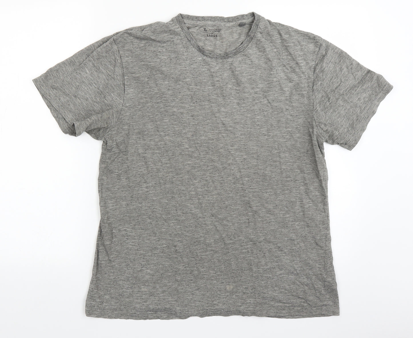 TU Mens Grey    T-Shirt Size L