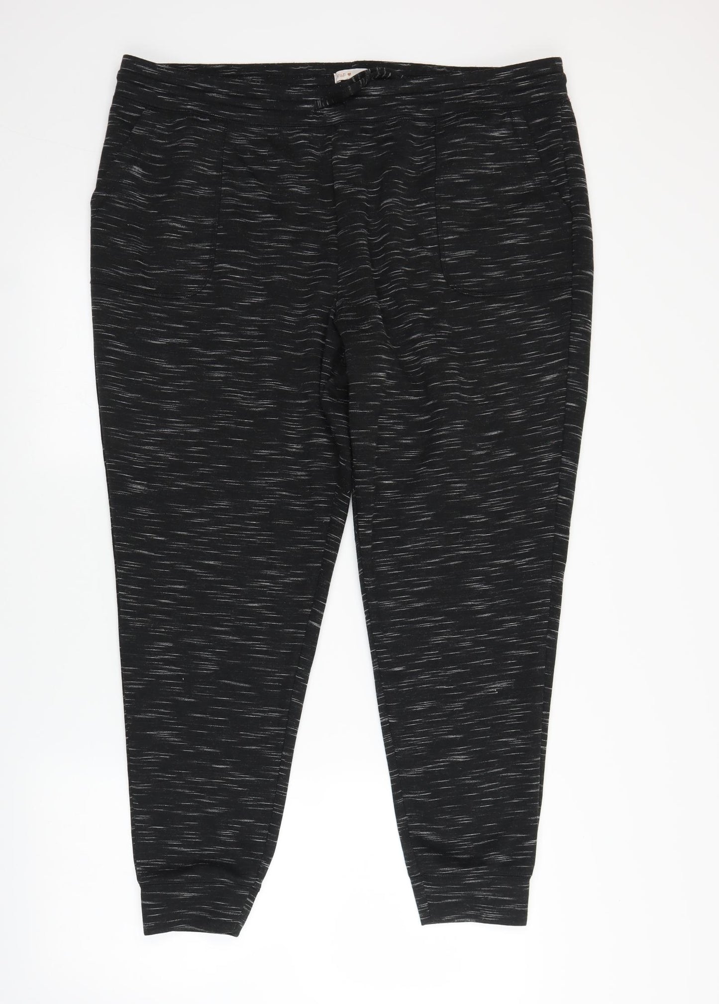 F&F Womens Black   Sweatpants Trousers Size 20 L26 in