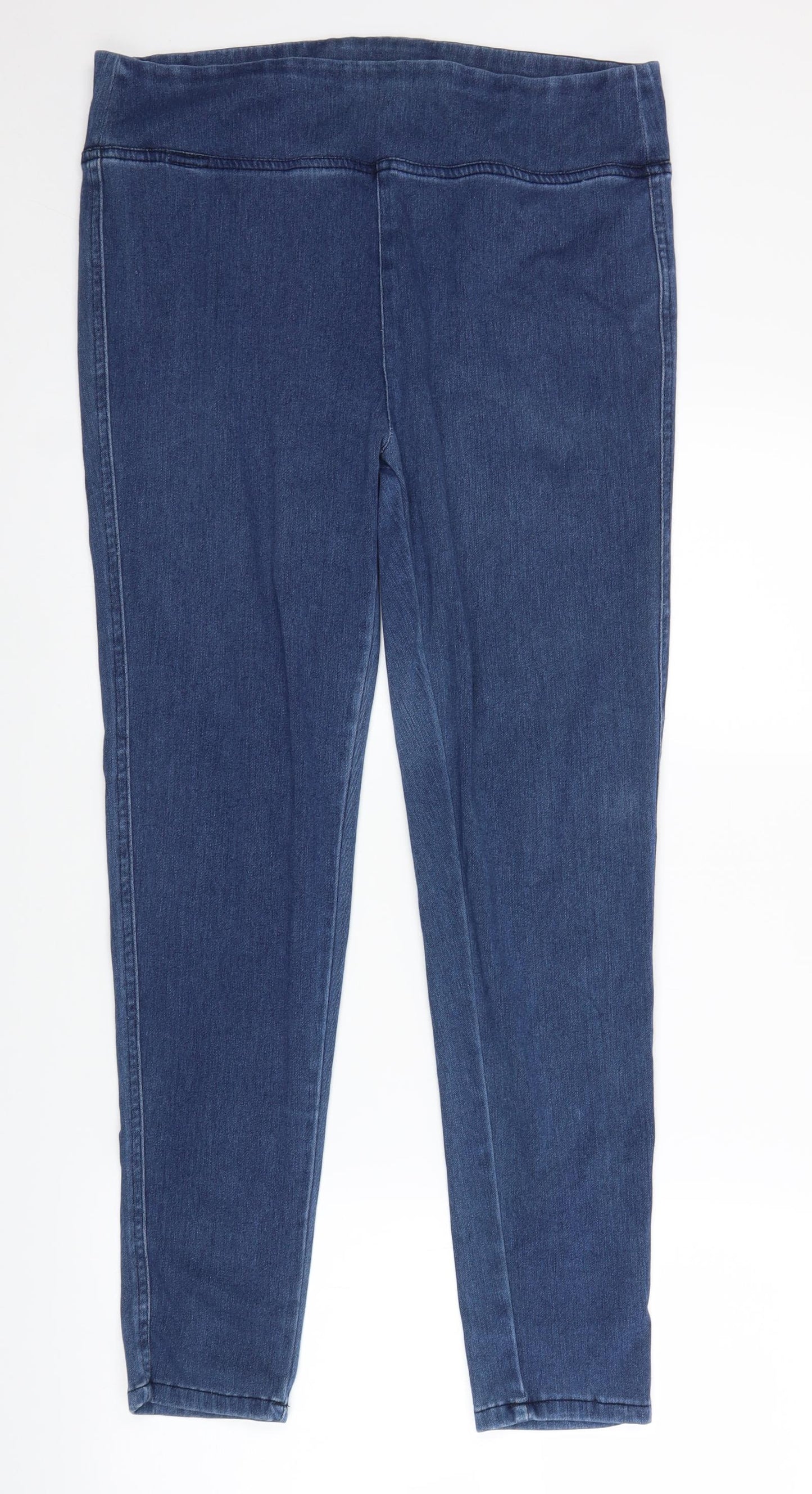 Peacocks Womens Blue  Denim Jegging Jeans Size 16 L24 in