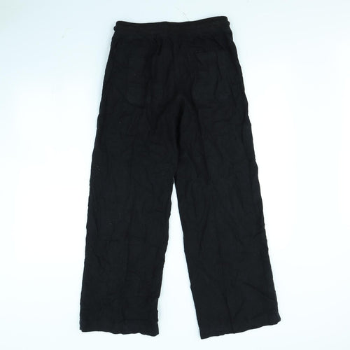 m&s Womens Black   Trousers  Size 8 L29 in