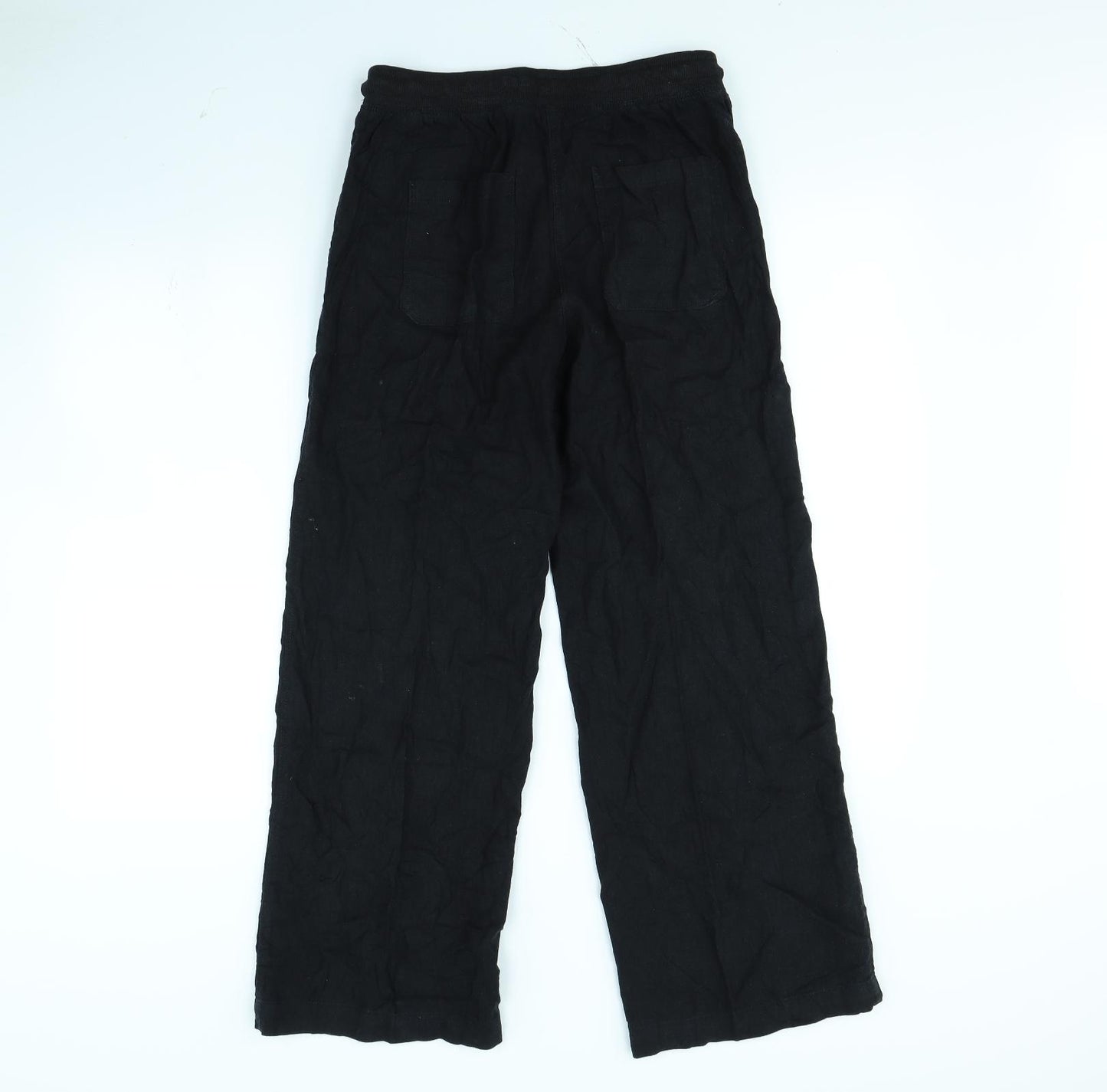 m&s Womens Black   Trousers  Size 8 L29 in
