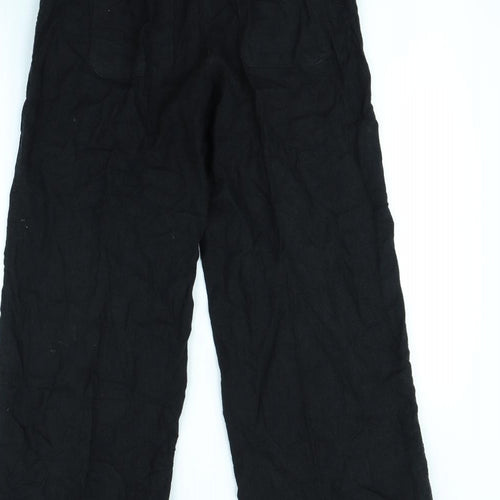 m&s Womens Black   Trousers  Size 8 L29 in