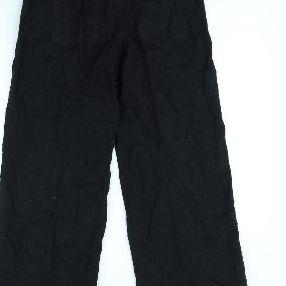 m&s Womens Black   Trousers  Size 8 L29 in