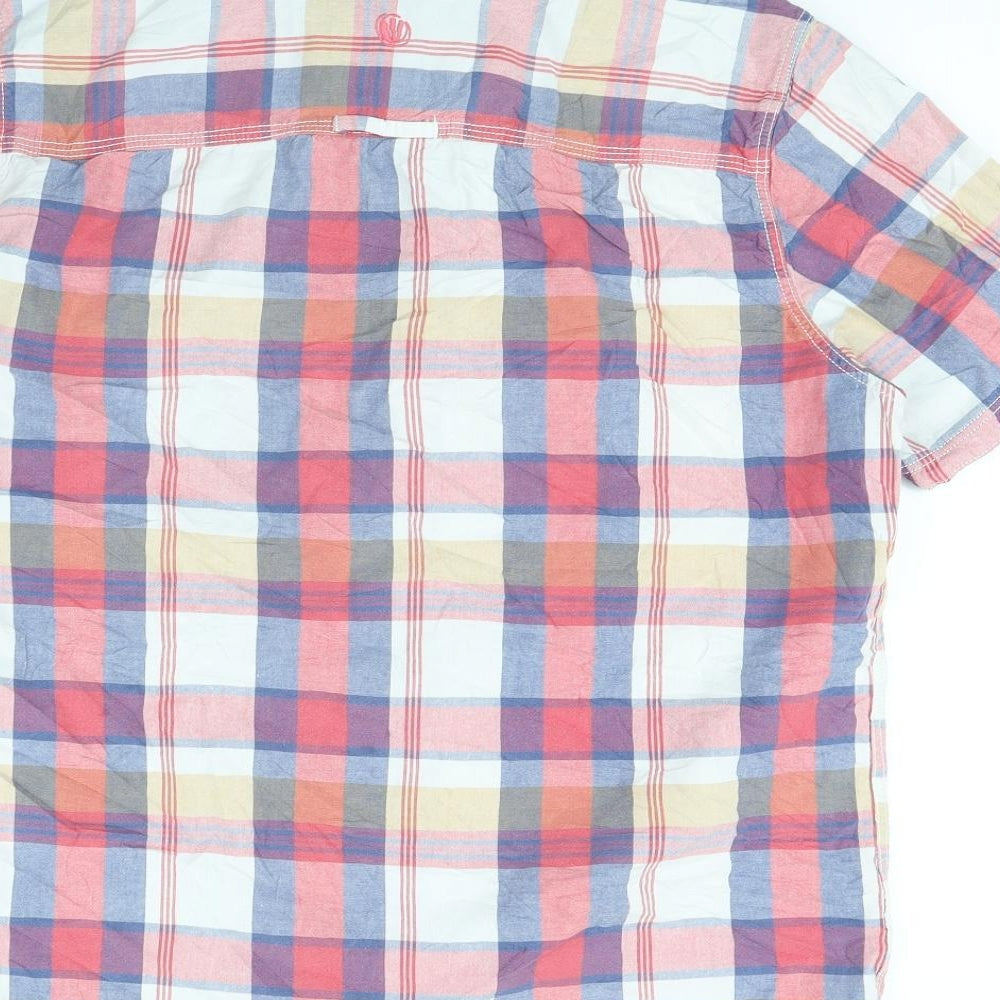 Fat Face Mens Red Check   Dress Shirt Size L