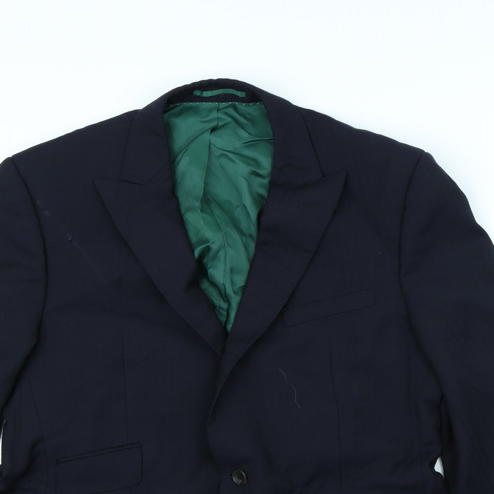 Preworn Mens Blue Striped  Jacket Blazer Size 36