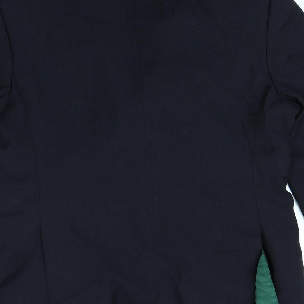 Preworn Mens Blue Striped  Jacket Blazer Size 36