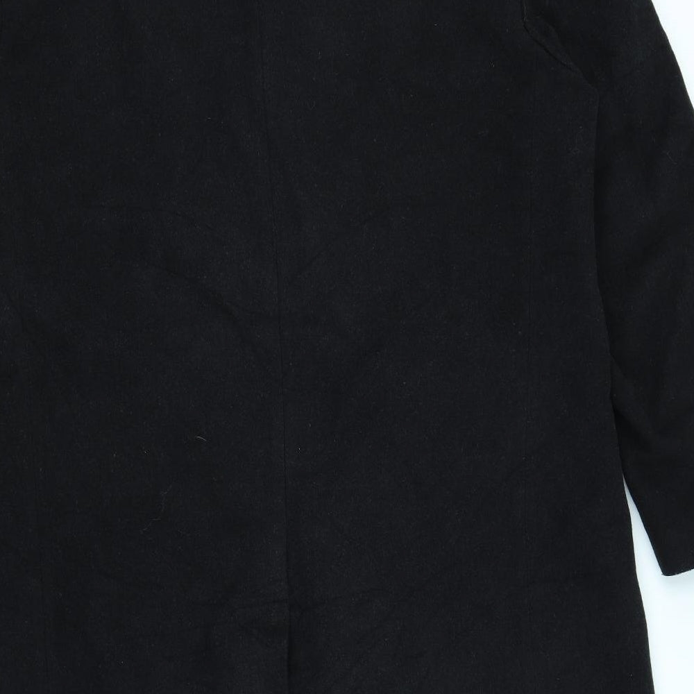 M&S Mens Black   Overcoat Jacket Size L