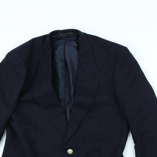 Preworn Womens Blue   Jacket Blazer Size 36  - shoulder pads