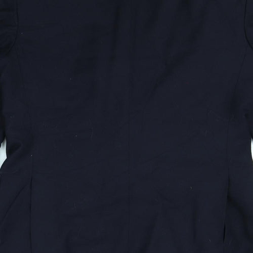 Preworn Womens Blue   Jacket Blazer Size 36  - shoulder pads