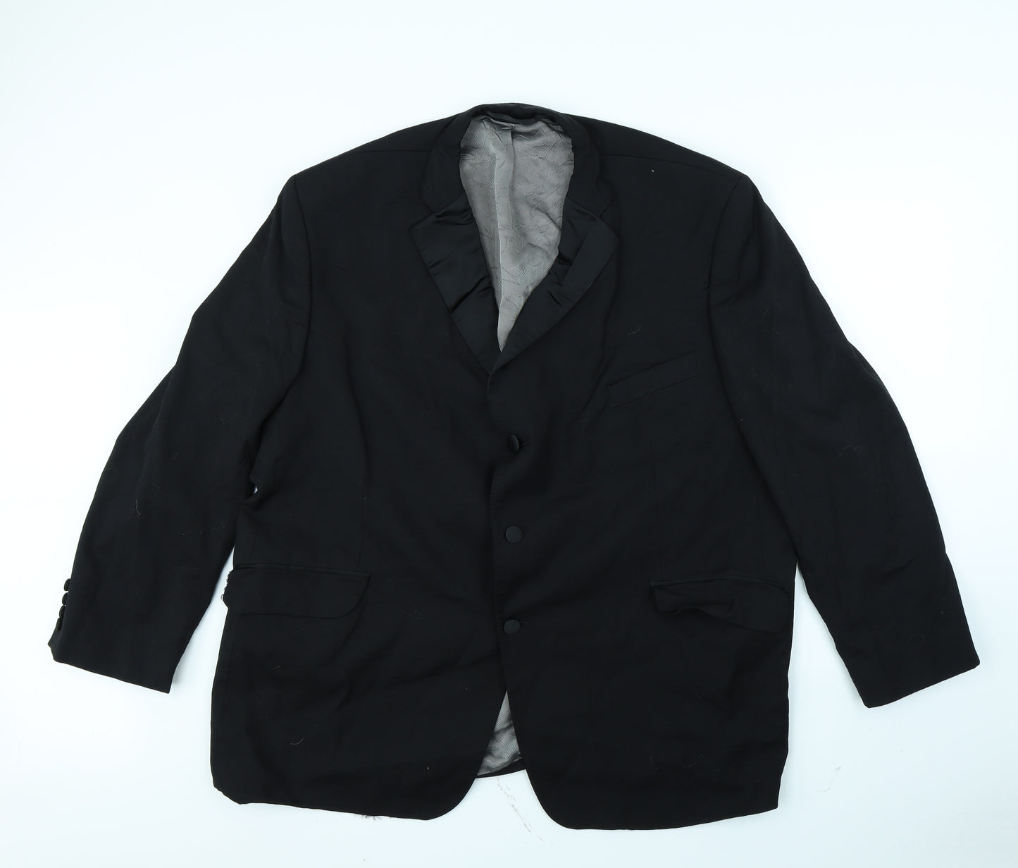 Preworn Mens Black   Jacket Blazer Size 50  - shoulder pads