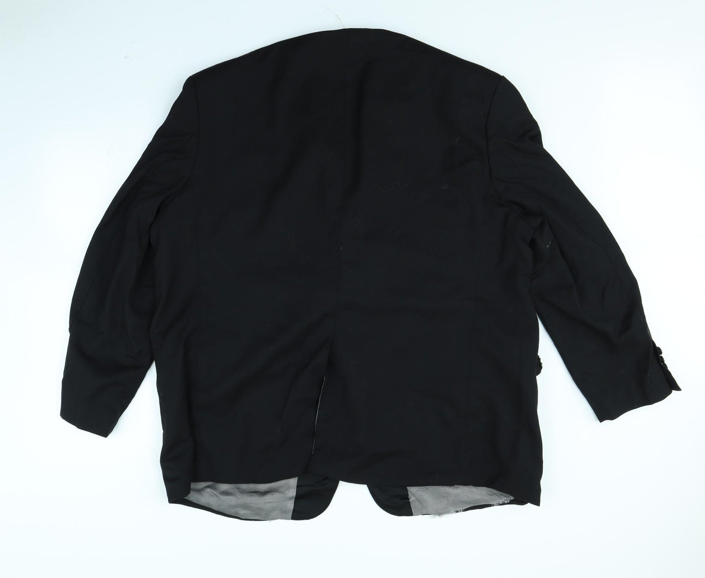Preworn Mens Black   Jacket Blazer Size 50  - shoulder pads