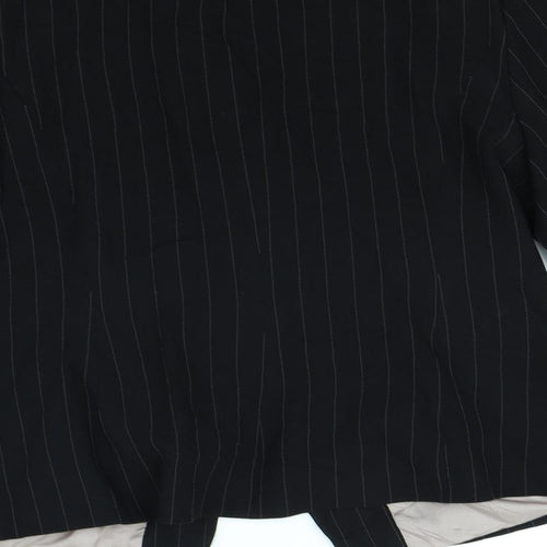Principles Womens Black Striped  Jacket Blazer Size 16  - shoulder pads