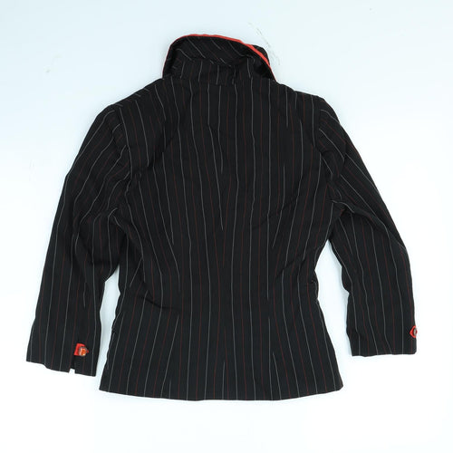 HFN Womens Black Striped  Jacket  Size 14  - shoulder pads