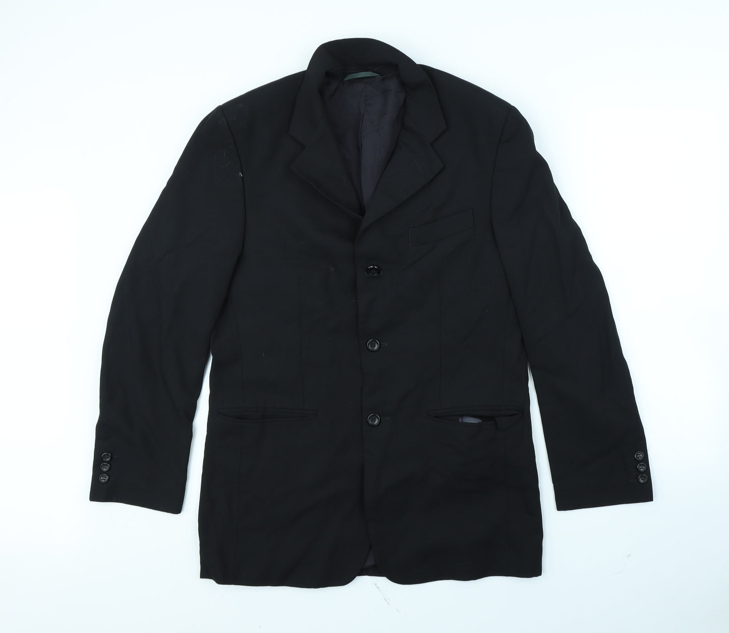 Jonathan Adams Mens Black   Jacket Blazer Size 36  - shoulder pads