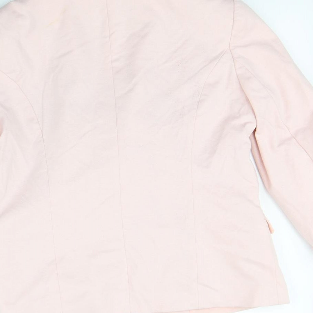 Miss Selfridge Womens Pink   Jacket Blazer Size 12  - shoulder pads