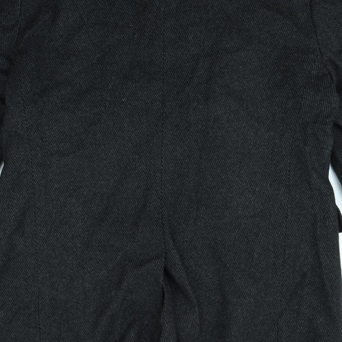 HUGO BOSS Mens Black   Overcoat Coat Size 56  - shoulder pads