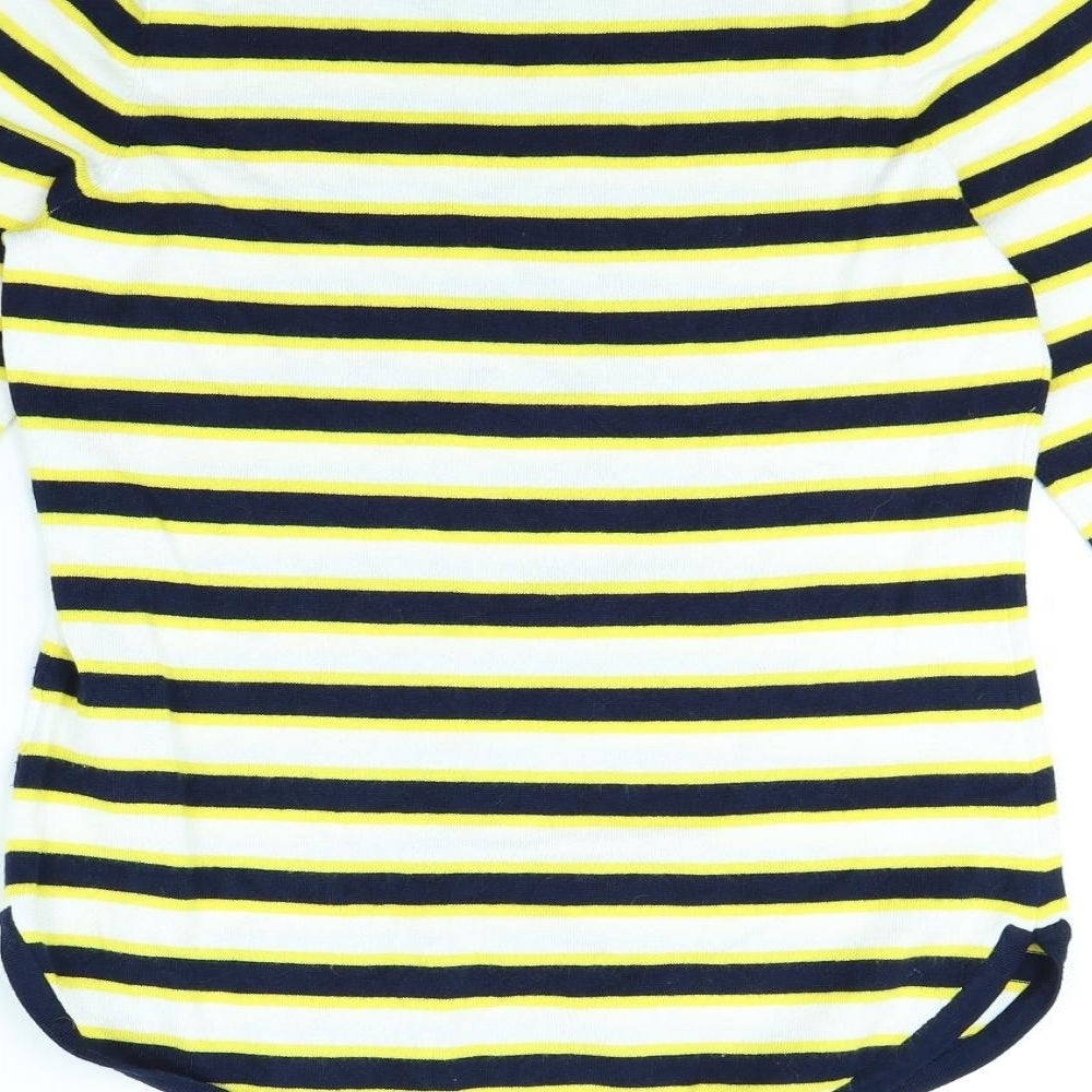 Alison Andrews Womens Yellow Striped  Pullover Jumper Size M