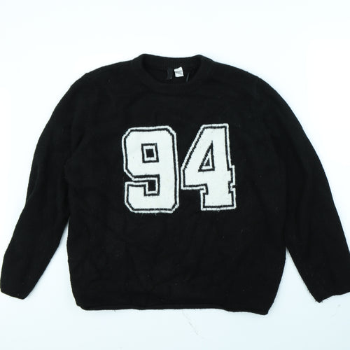 Divided Womens Black   Pullover Jumper Size L  - 94