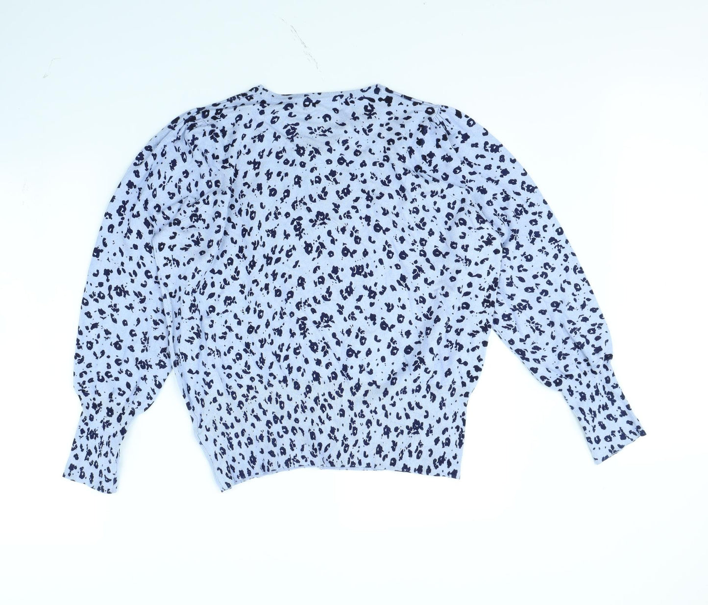 m&s Womens Blue Animal Print  Pullover Jumper Size 20