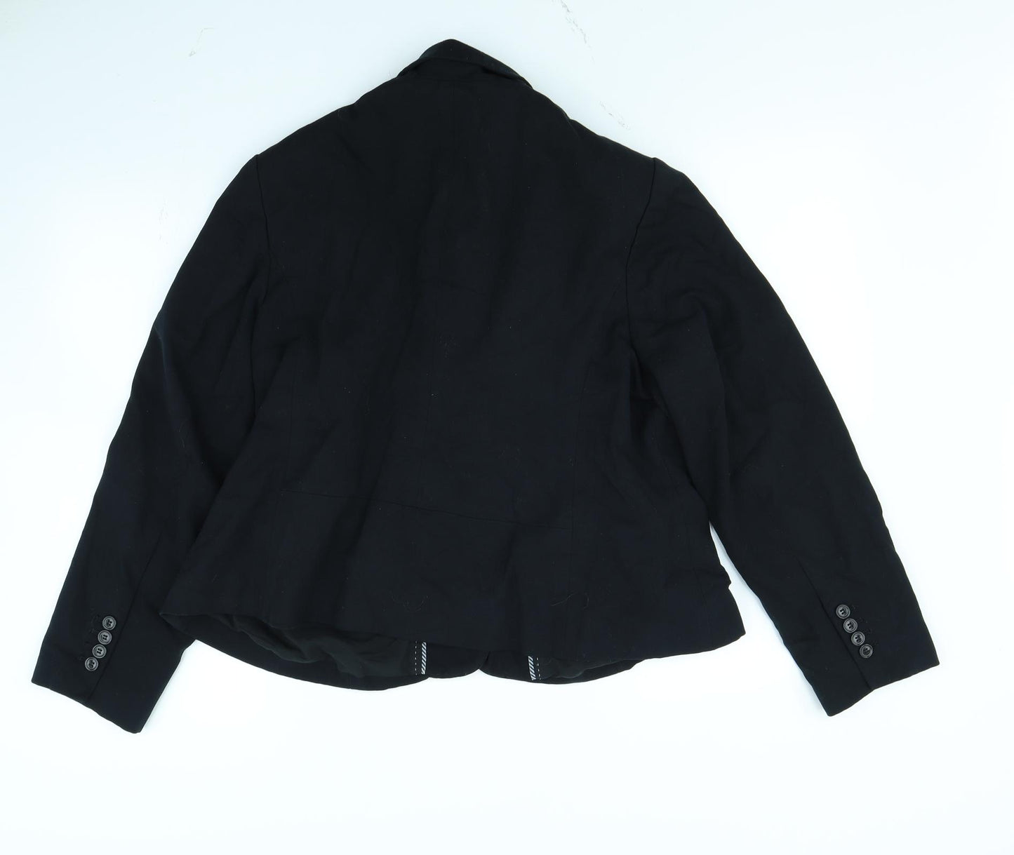 m&s Womens Black   Jacket Blazer Size 20  - shoulder pads